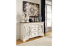 Realyn Dining Table and 6 Chairs with Server
