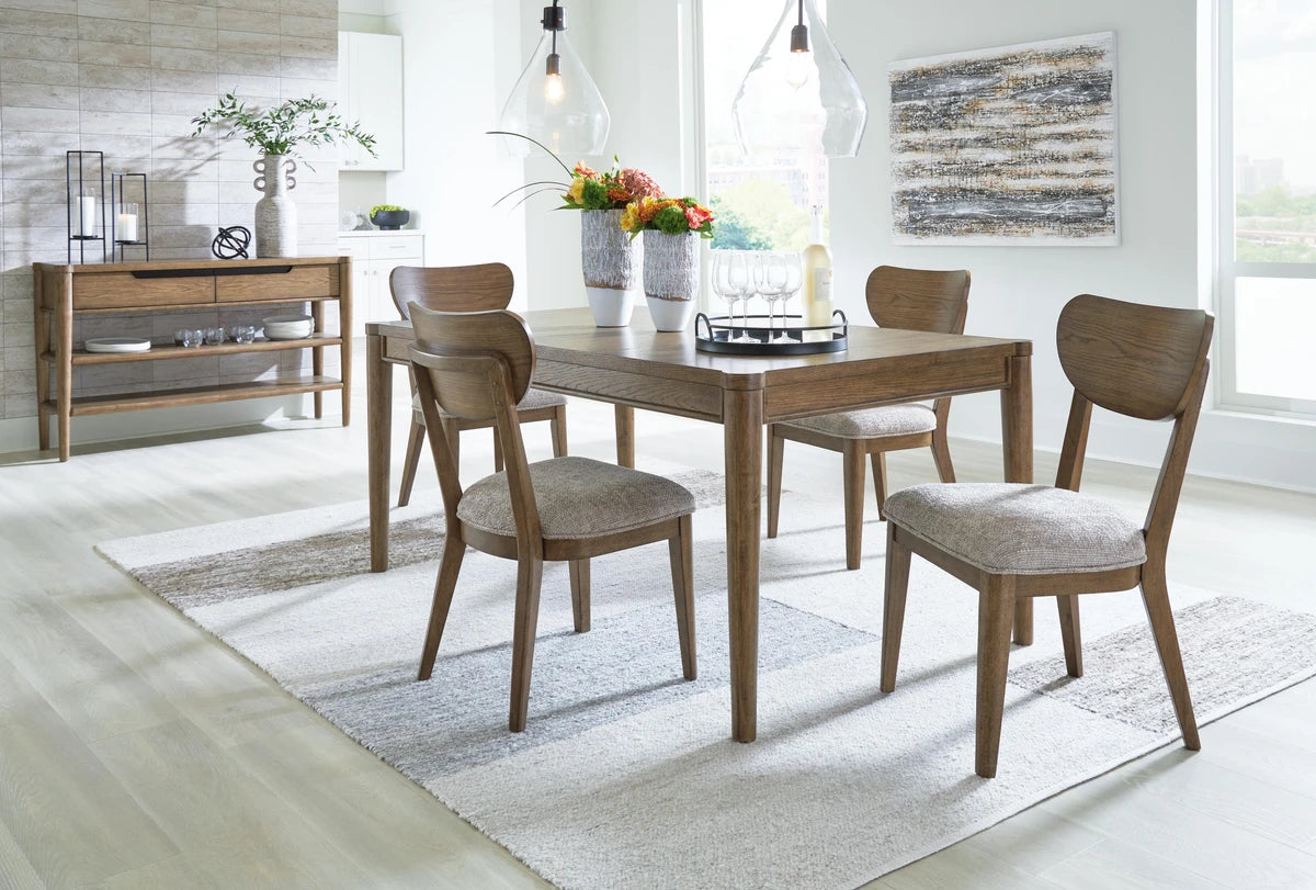 Roanhowe Dining Table and 4 Chairs;Brown