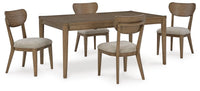 Roanhowe Dining Table and 4 Chairs;Brown