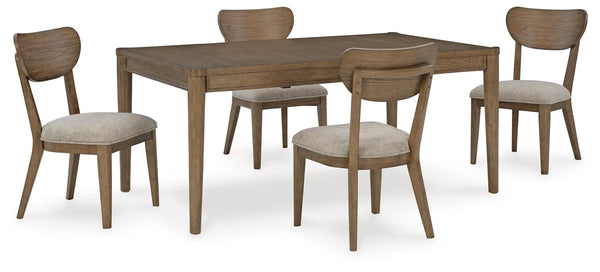 Roanhowe Dining Table and 4 Chairs;Brown