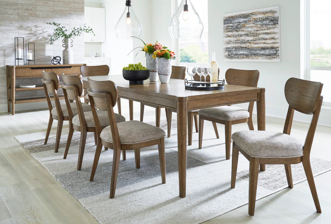 Roanhowe Dining Table Set;Brown
