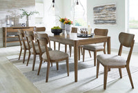 Roanhowe Dining Table Set;Brown
