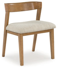 Kristiland Dining UPH Side Chair;Gray/Light Brown