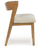Kristiland Dining UPH Side Chair;Gray/Light Brown