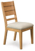 Kristiland Dining UPH Side Chair;Gray/Light Brown (Set of Two)