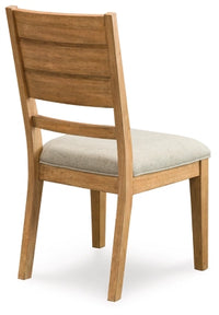 Kristiland Dining UPH Side Chair;Gray/Light Brown