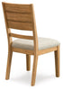 Kristiland Dining UPH Side Chair;Gray/Light Brown (Set of Two)