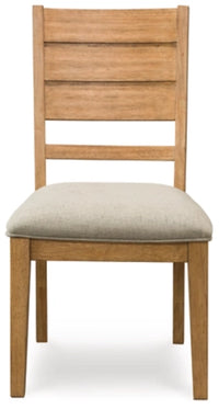 Kristiland Dining UPH Side Chair;Gray/Light Brown