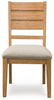 Kristiland Dining UPH Side Chair;Gray/Light Brown (Set of Two)