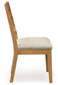 Kristiland Dining UPH Side Chair;Gray/Light Brown