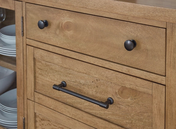 Kristiland Dining Room Server;Light Brown