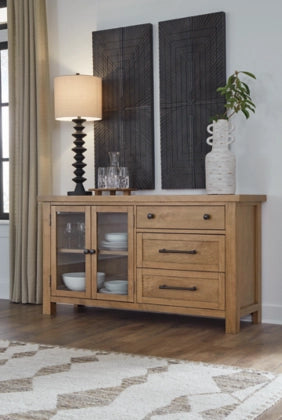 Kristiland Dining Room Server;Light Brown