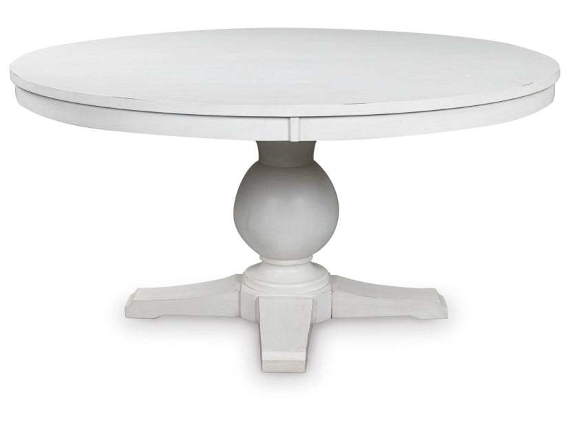 Chadworth Round Dining Room Table; White