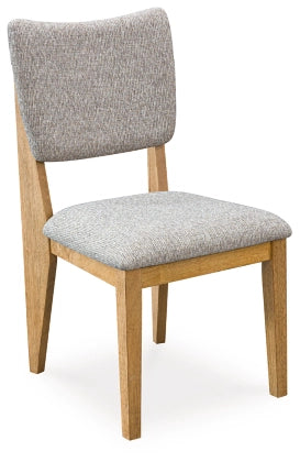 Sherbana Dining UPH Side Chair;Light Brown (Set of Two)