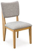 Sherbana Dining UPH Side Chair;Light Brown (Set of Two)