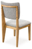 Sherbana Dining UPH Side Chair;Light Brown (Set of Two)