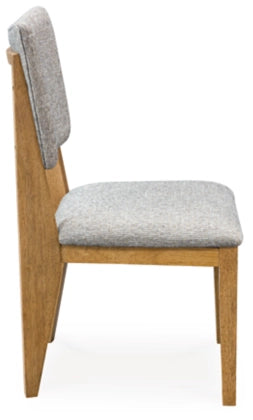 Sherbana Dining UPH Side Chair;Light Brown (Set of Two)