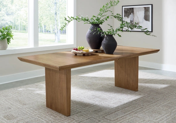 Sherbana Rectangular Extendable Dining Table;Light Brown