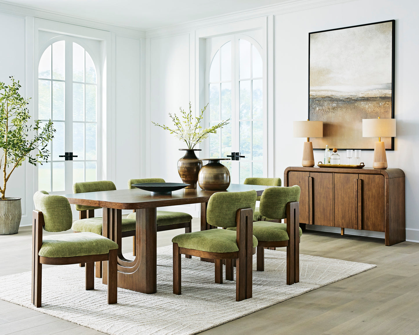Paloma 6-Piece Dining Set;Brown