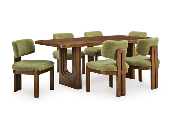 Paloma 6-Piece Dining Set;Brown