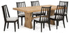 Galliden 6-Piece Dining Set;Light Brown/black