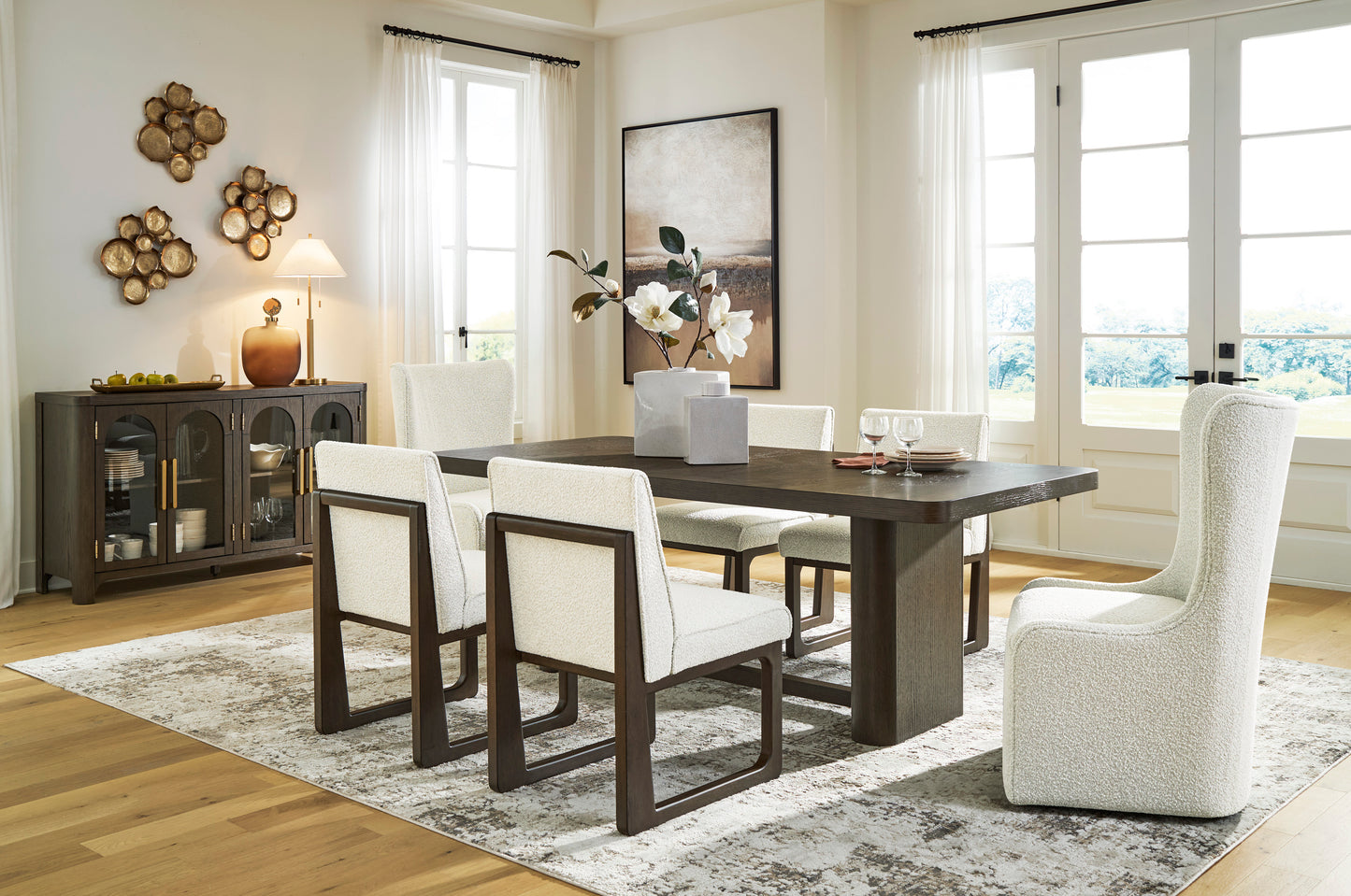 Darimore 6-Piece Dining Set;off white/Brown