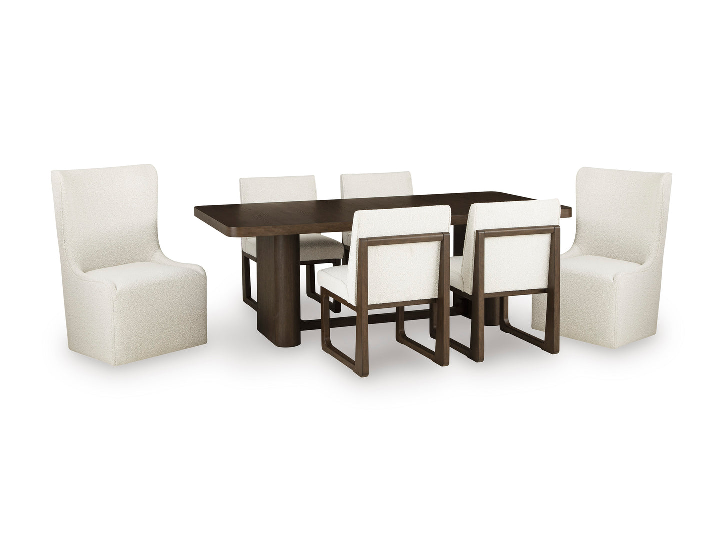 Darimore 6-Piece Dining Set;off white/Brown