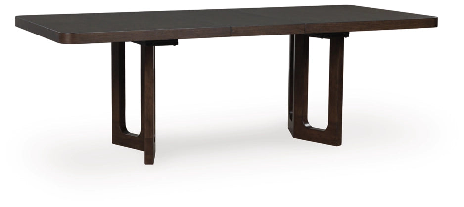 Breckington Rect Dining Room Extendable Table Set;Dark Brown