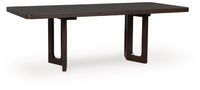 Breckington Rect Dining Room Extendable Table Set;Dark Brown