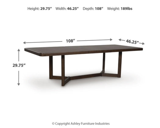 Kendamor RECT Dining Room EXT Table