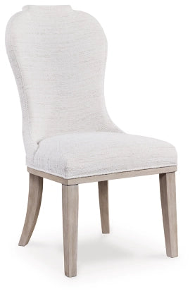 Jorlaina Dining Chair;White/Light Gray
