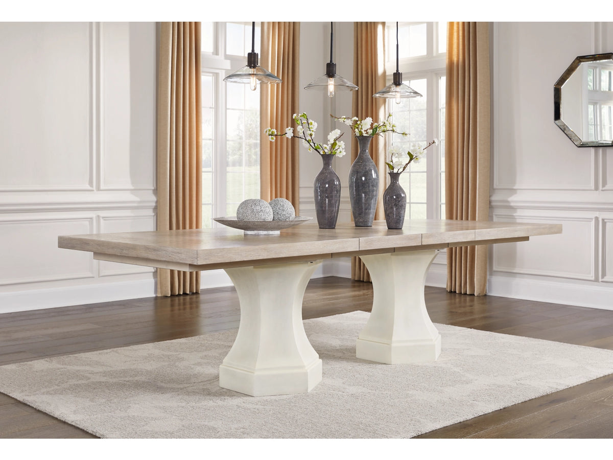 Jorlaina Dining Extension Table;Light Grayish Brown