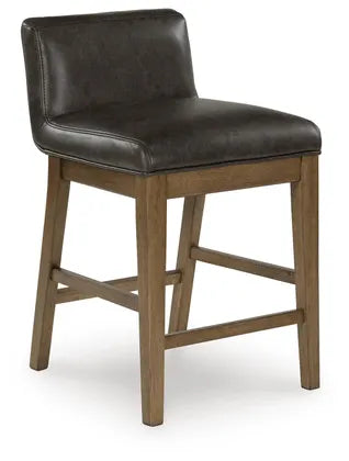 Cabalynn Upholstered Barstool;Two-Tone Brown