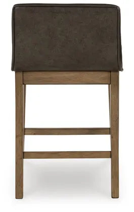 Cabalynn Upholstered Barstool;Two-Tone Brown