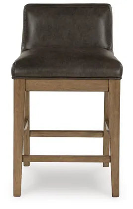 Cabalynn Upholstered Barstool;Two-Tone Brown