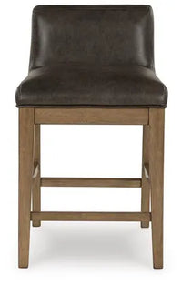 Cabalynn Upholstered Barstool;Two-Tone Brown