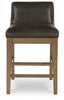 Cabalynn Upholstered Barstool;Two-Tone Brown