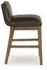 Cabalynn Upholstered Barstool;Two-Tone Brown