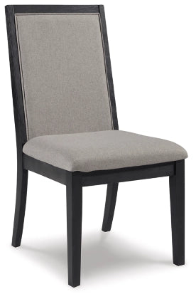 Foyland Dining UPH Side Chair;Black/Gray