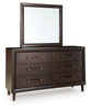 Dantenton Merlot Dresser and Mirror;Merlot