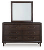 Dantenton King Panel Bedroom Set;Merlot