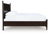 Dantenton Merlot King Panel Bed;Merlot