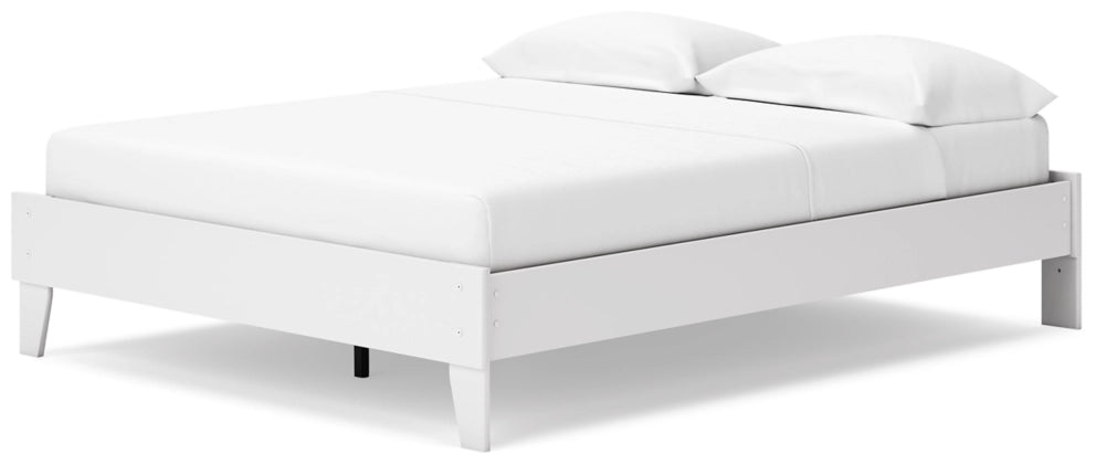 Socalle Queen Platform Bed + Headboard;Two-Tone
