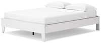 Socalle Queen Platform Bed + Headboard;Two-Tone