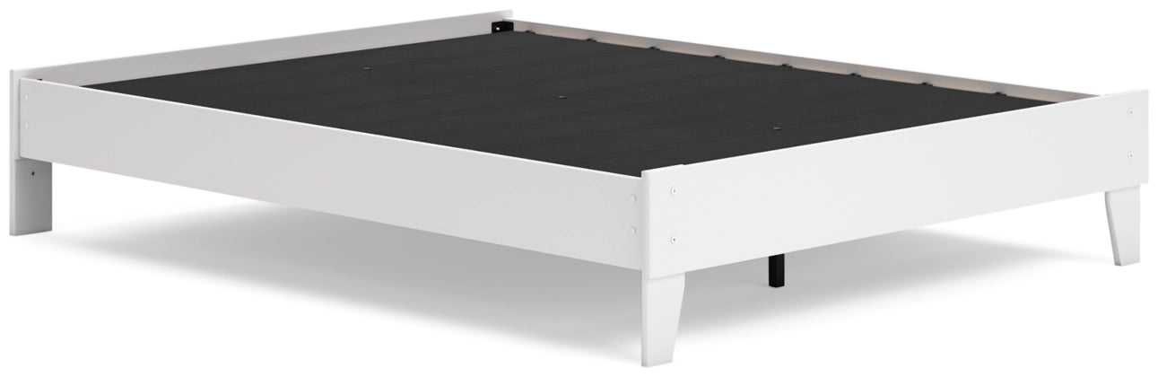 Socalle Queen Platform Bed + Headboard;Two-Tone