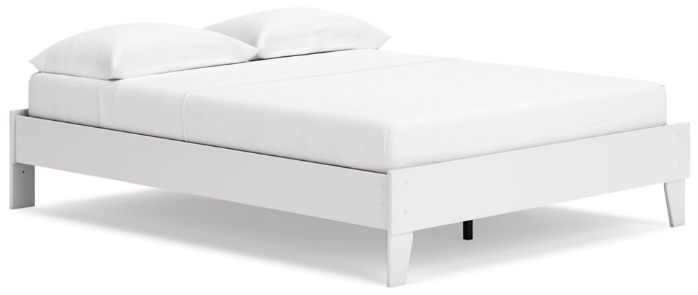 Socalle Queen Platform Bed + Headboard;Two-Tone