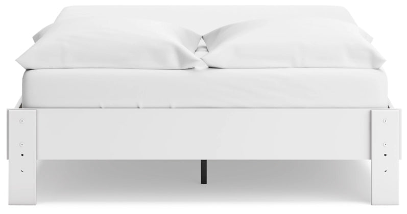 Socalle Queen Platform Bed + Headboard;Two-Tone