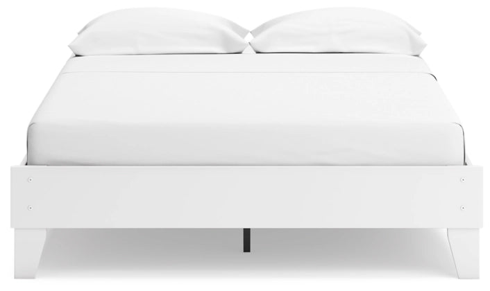 Socalle Queen Platform Bed + Headboard;Two-Tone