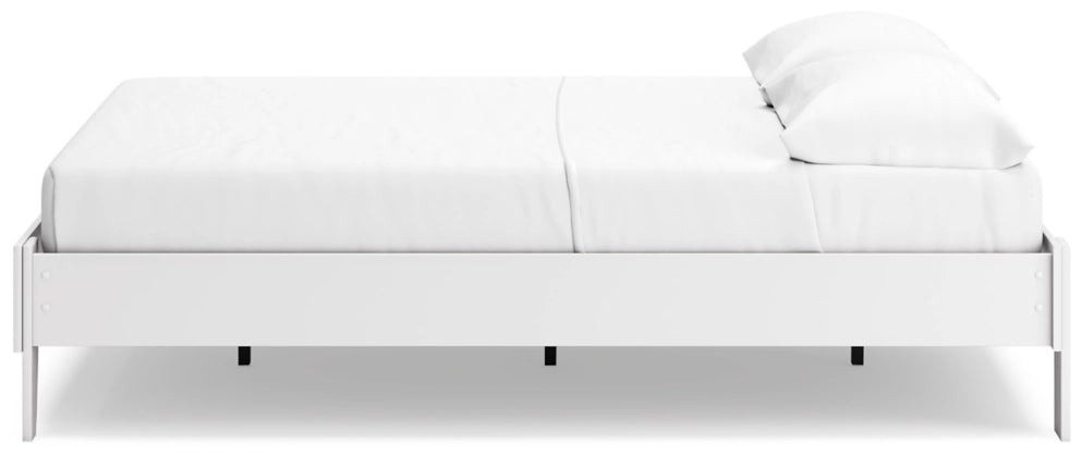 Socalle Queen Platform Bed + Headboard;Two-Tone