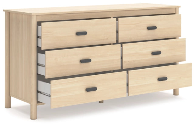 Cabinella Six Drawer Dresser;Tan